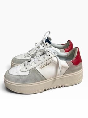 Axel Arigato Orbit Sneakers White Red Blue Leather Suede Platform Shoes US 7.5